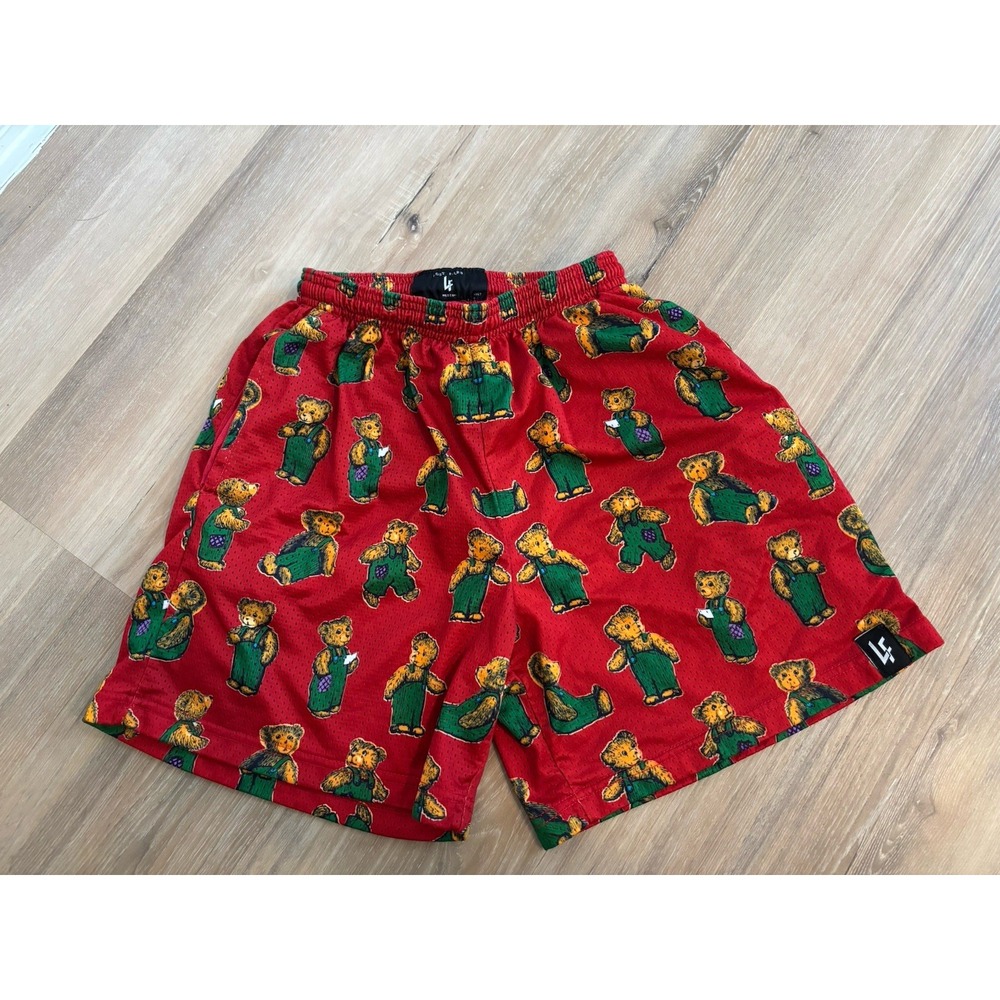 Lost Files Clothing Corduroy Red Mesh Shorts MENS NEW‎ M